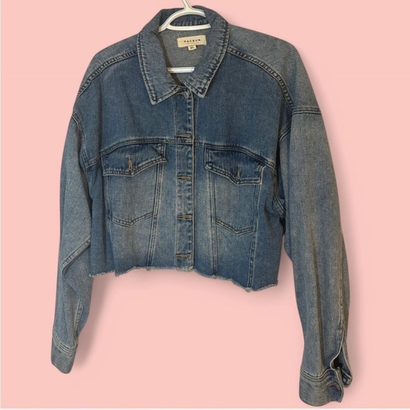 Pacsun Brandy Melville Cropped Jean Jacket - Picture 1 of 3
